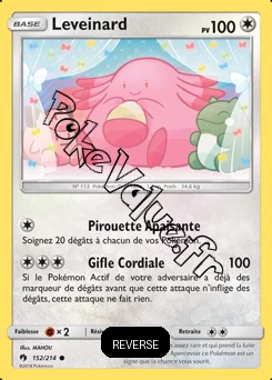 Carte Pokémon Leveinard  Reverse n°152 de la série Tonnerre Perdu