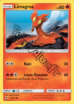 Carte Pokémon Limagma n°43 de la série Tonnerre Perdu