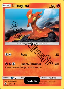 Carte Pokémon Limagma Reverse n°43 de la série Tonnerre Perdu