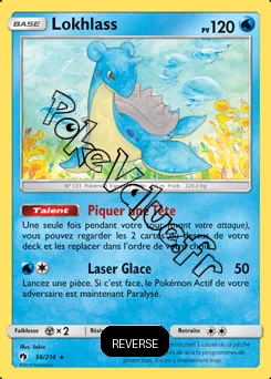 Carte Pokémon Lokhlass Reverse n°56 de la série Tonnerre Perdu
