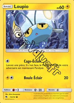 Carte Pokémon Loupio n°73 de la série Tonnerre Perdu