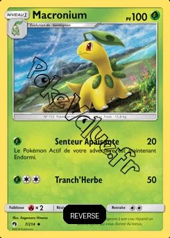 Carte Pokémon Macronium Reverse n°7 de la série Tonnerre Perdu