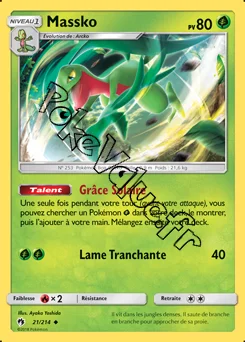 Carte Pokémon Massko n°21 de la série Tonnerre Perdu