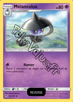 Carte Pokémon Mélancolux Reverse n°102 de la série Tonnerre Perdu