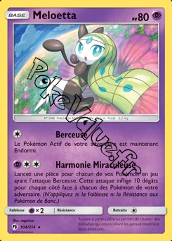 Carte Pokémon Meloetta  n°104 de la série Tonnerre Perdu