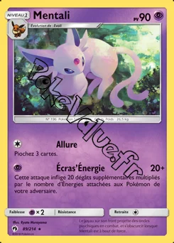 Carte Pokémon Mentali n°89 de la série Tonnerre Perdu