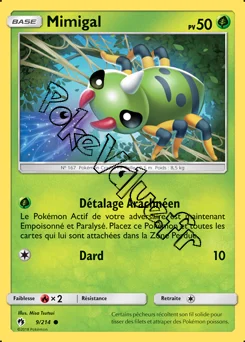 Carte Pokémon Mimigal n°9 de la série Tonnerre Perdu
