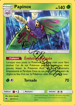 Carte Pokémon Papinox n°28 de la série Tonnerre Perdu