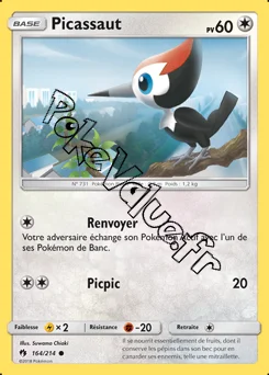 Carte Pokémon Picassaut n°164 de la série Tonnerre Perdu