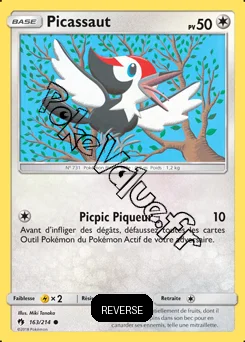 Carte Pokémon Picassaut Reverse n°163 de la série Tonnerre Perdu