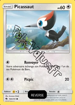 Carte Pokémon Picassaut Reverse n°164 de la série Tonnerre Perdu
