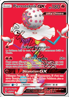 Carte Pokémon Pierroteknik GX  n°199 de la série Tonnerre Perdu