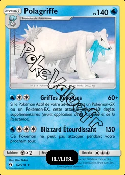 Carte Pokémon Polagriffe Reverse n°62 de la série Tonnerre Perdu