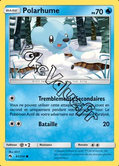 Carte Pokémon Polarhume n°61 de la série Tonnerre Perdu