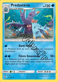 Carte Pokémon Prédastérie n°69 de la série Tonnerre Perdu