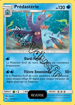 Carte Pokémon Prédastérie Reverse n°69 de la série Tonnerre Perdu