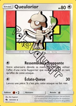 Carte Pokémon Queulorior n°157 de la série Tonnerre Perdu