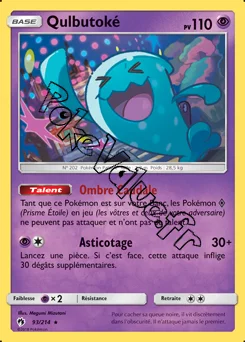 Carte Pokémon Qulbutoké n°93 de la série Tonnerre Perdu