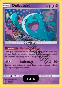 Carte Pokémon Qulbutoké Reverse n°93 de la série Tonnerre Perdu