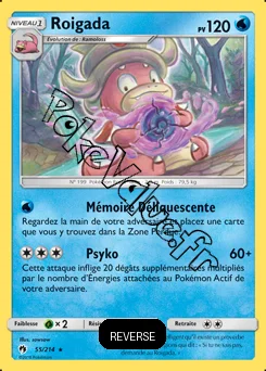 Carte Pokémon Roigada Reverse n°55 de la série Tonnerre Perdu