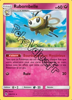 Carte Pokémon Rubombelle n°146 de la série Tonnerre Perdu