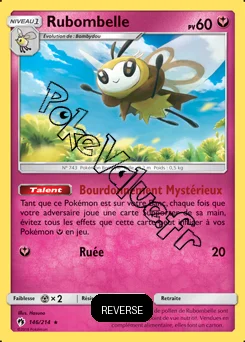 Carte Pokémon Rubombelle Reverse n°146 de la série Tonnerre Perdu
