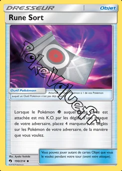 Carte Pokémon Rune Sort n°190 de la série Tonnerre Perdu