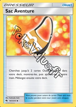 Carte Pokémon Sac Aventure n°167 de la série Tonnerre Perdu