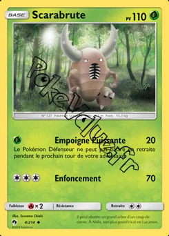 Carte Pokémon Scarabrute  n°4 de la série Tonnerre Perdu