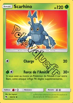 Carte Pokémon Scarhino n°18 de la série Tonnerre Perdu
