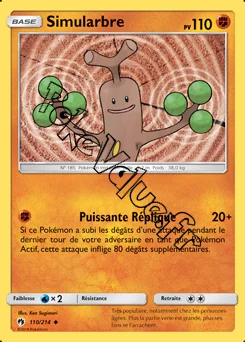 Carte Pokémon Simularbre n°110 de la série Tonnerre Perdu