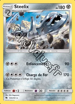 Carte Pokémon Steelix  n°125 de la série Tonnerre Perdu