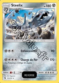Carte Pokémon Steelix  Reverse n°125 de la série Tonnerre Perdu