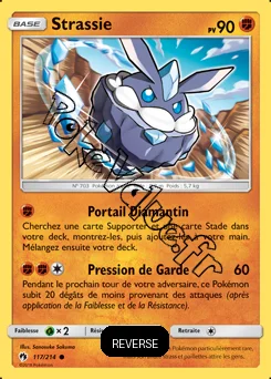 Carte Pokémon Strassie Reverse n°117 de la série Tonnerre Perdu