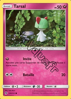 Carte Pokémon Tarsal n°139 de la série Tonnerre Perdu