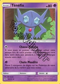 Carte Pokémon Ténéfix n°96 de la série Tonnerre Perdu