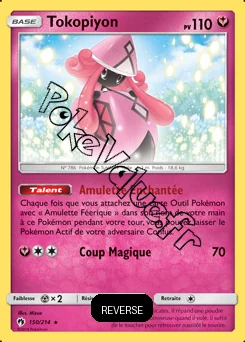 Carte Pokémon Tokopiyon  Reverse n°150 de la série Tonnerre Perdu