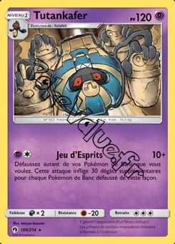 Carte Pokémon Tutankafer n°100 de la série Tonnerre Perdu