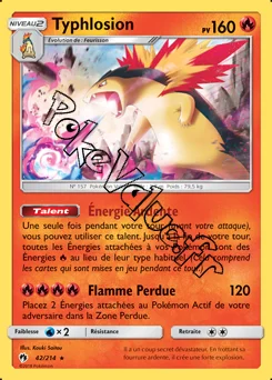 Carte Pokémon Typhlosion  n°42 de la série Tonnerre Perdu