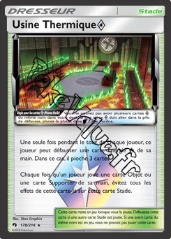 Carte Pokémon Usine Thermique n°178 de la série Tonnerre Perdu