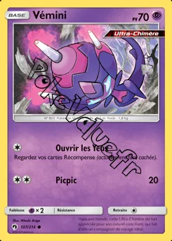 Carte Pokémon Vémini n°107 de la série Tonnerre Perdu