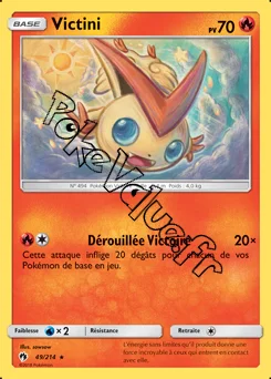 Carte Pokémon Victini  n°49 de la série Tonnerre Perdu