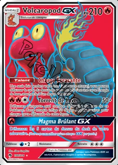Carte Pokémon Volcaropod GX n°198 de la série Tonnerre Perdu
