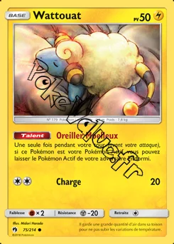 Carte Pokémon Wattouat n°75 de la série Tonnerre Perdu