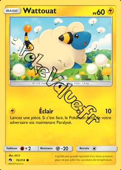 Carte Pokémon Wattouat n°76 de la série Tonnerre Perdu