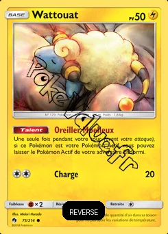 Carte Pokémon Wattouat Reverse n°75 de la série Tonnerre Perdu