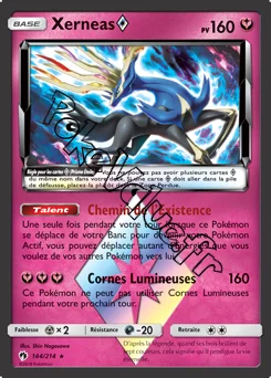 Carte Pokémon Xerneas n°144 de la série Tonnerre Perdu