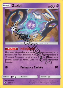 Carte Pokémon Zarbi n°92 de la série Tonnerre Perdu
