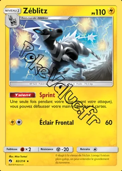 Carte Pokémon Zéblitz n°82 de la série Tonnerre Perdu