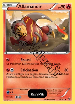 Carte Pokémon Aflamanoir Reverse n°18 de la série Nobles Victoires